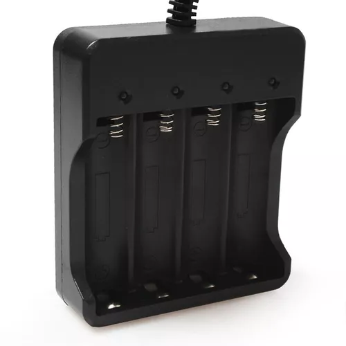  Cargador de 4 Baterías de Litio 18650 3.7V 