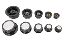 Perilla Plastica para Potenciometros de Eje de 6.3mm. Dimensiones: 20x11mm