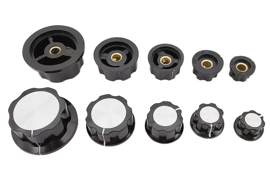 Perilla Plastica para Potenciometros de Eje de 6.3mm. Dimensiones: 23x13mm