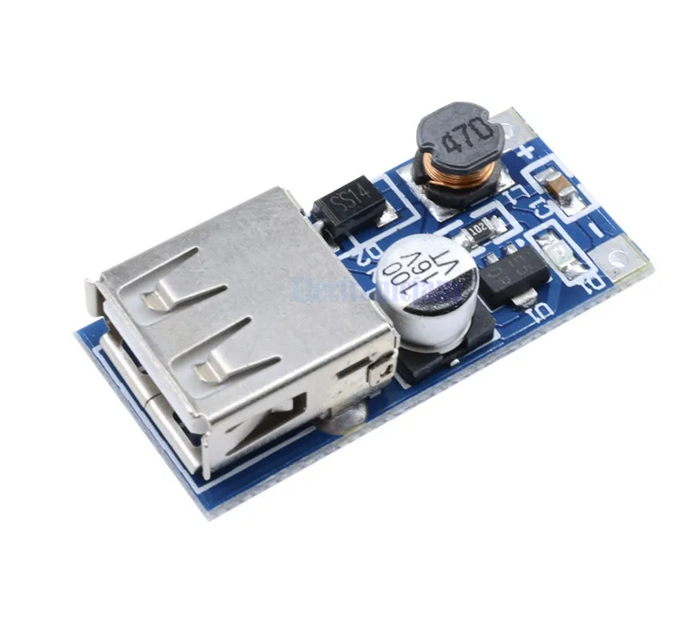 Elevador de Voltaje 0.9v.-5v. a 5 v. 600mA.