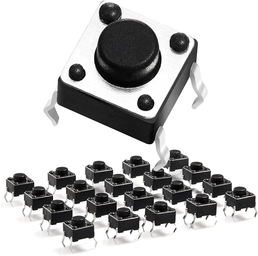 TACT SWITCH 4 PIN DE 6X6 DE 4.5mm CUADRADO 