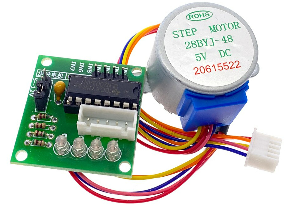 Motor de Pasos 5V Unipolar 1:64 con ULN2003