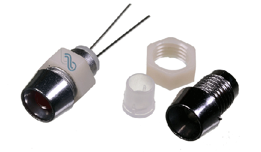 PORTALED DE 5 MM  PLASTICO CROMADO
