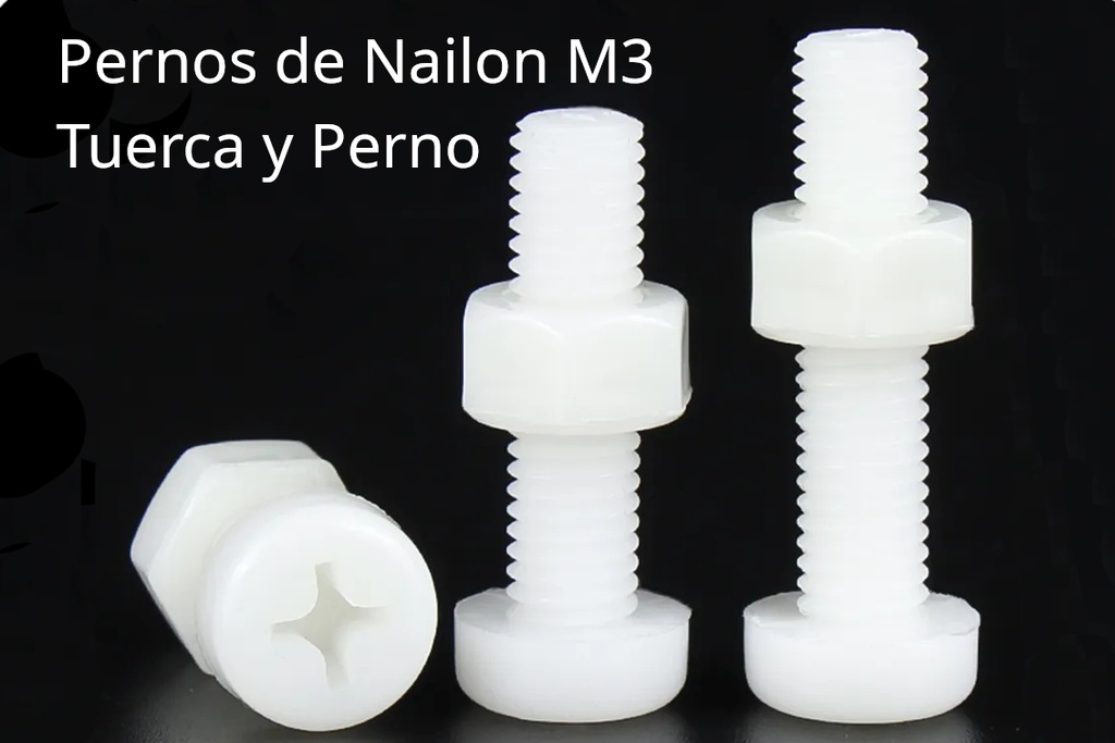 Perno de Nylon 3M x 10 mm Cabeza Estrella