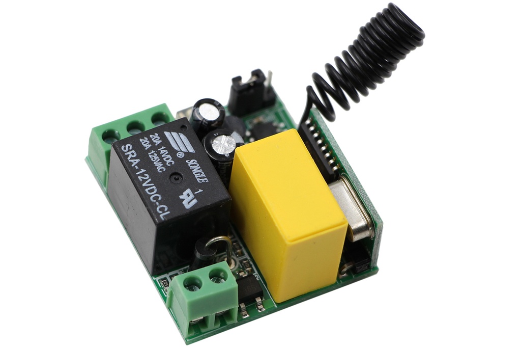 Módulo Programable Receptor de 1 Rele. de 315MHz. De 220VAC 5AMP. Max