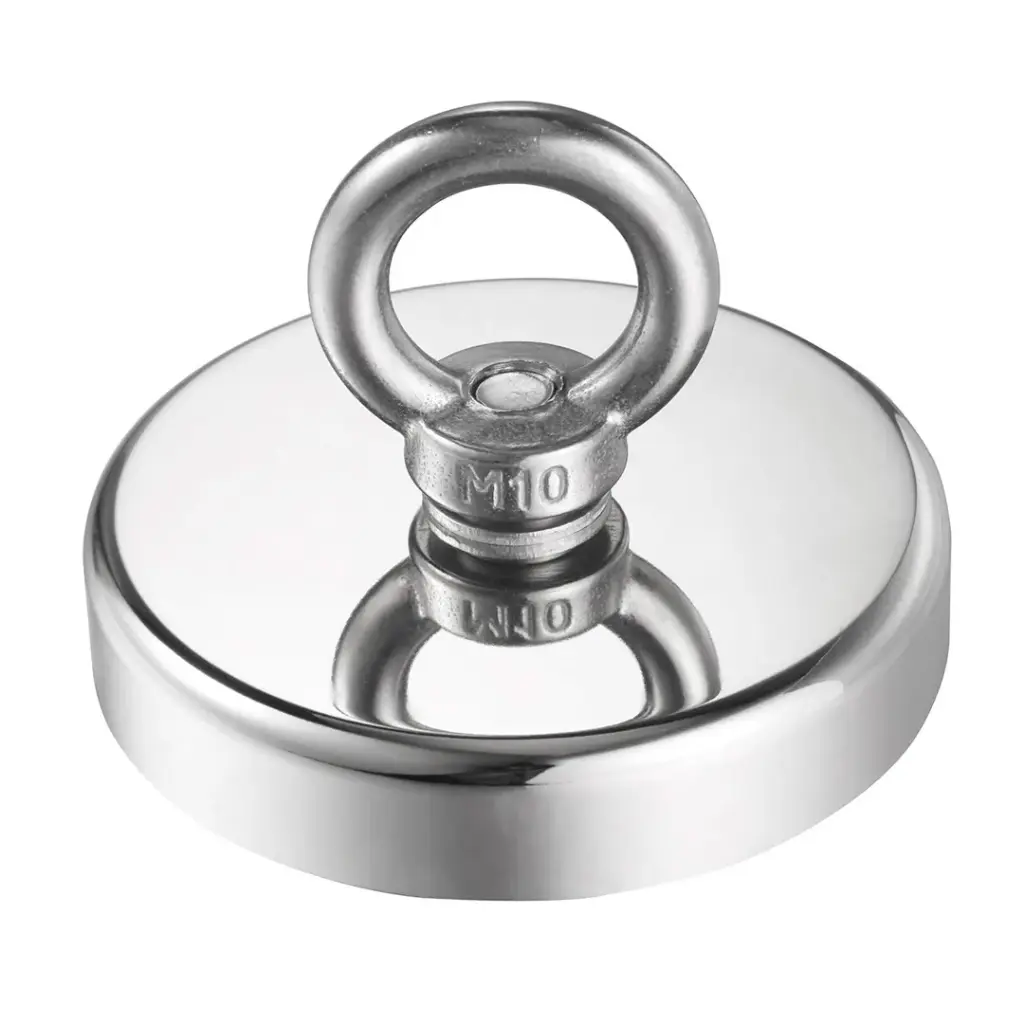 Iman de Neodimio de 32mm de Diametro NdFeB con Gancho Max. Fuerza vertical 18kg