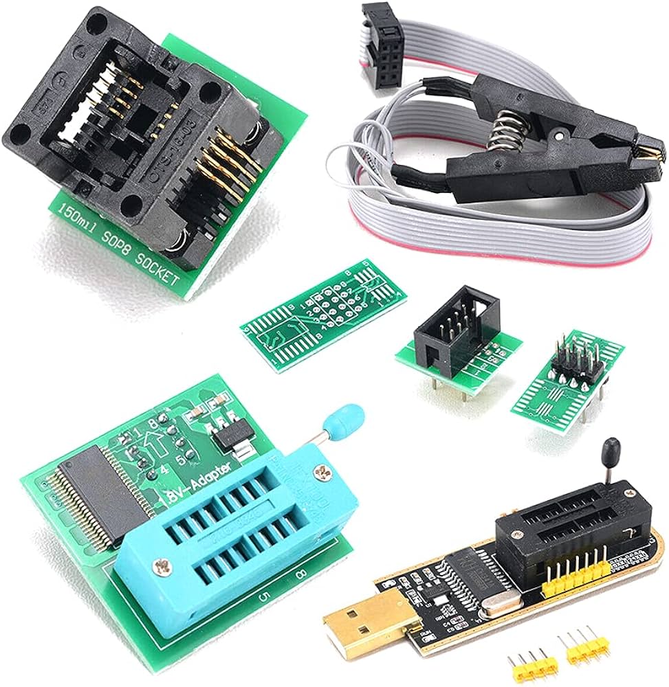 Set Programador CH341 EEPROM USB BIOS y Accesorios 