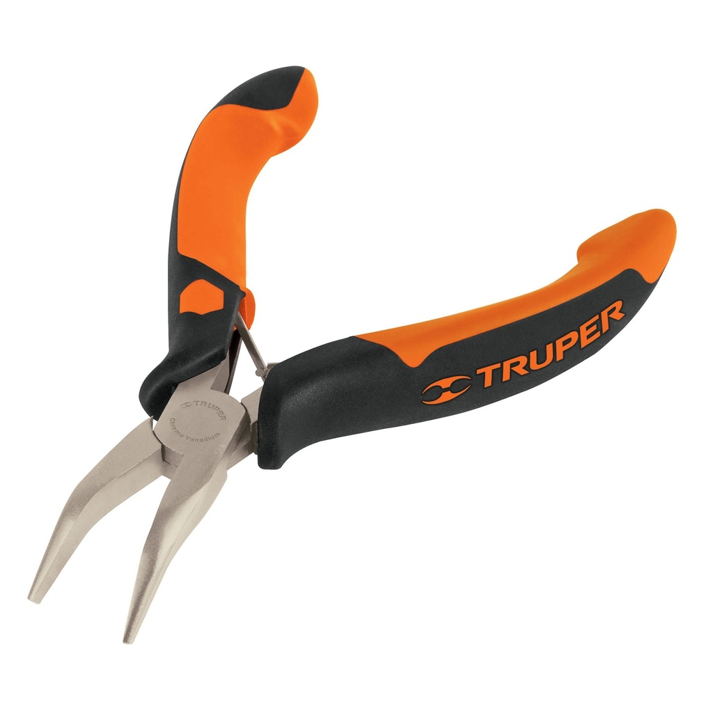 Mini Alicate de Punta Curva 5" Mango Comfort Grip, TRUPER 17365