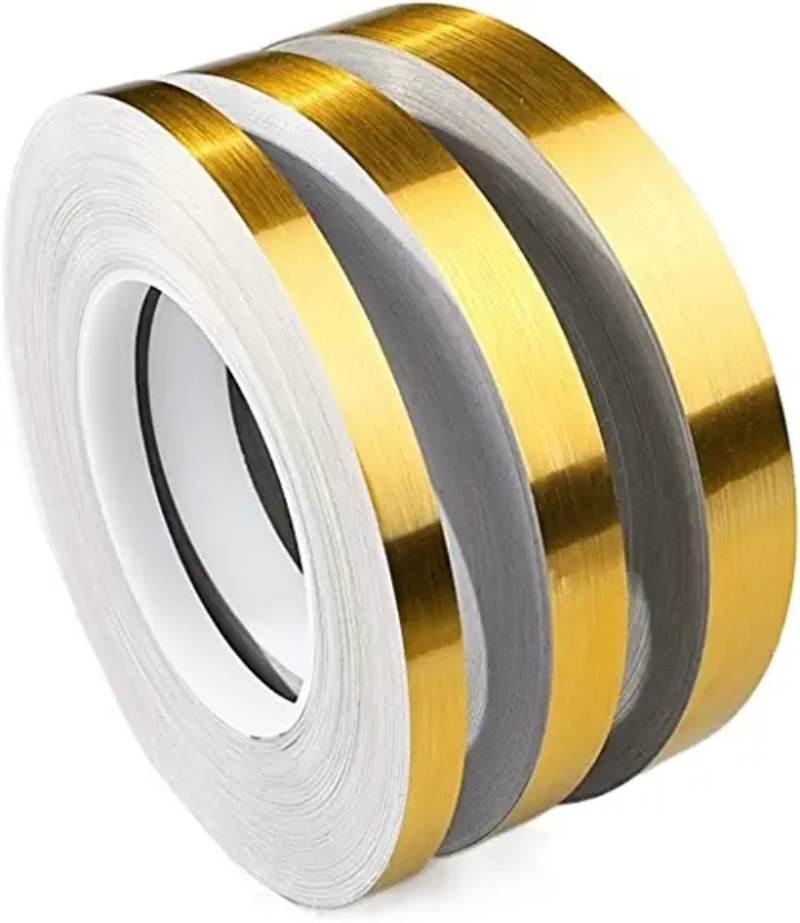 Cinta Decorativa Autoadhesivo GOLD Azulejos Impermeable 15mm, 50Mt.