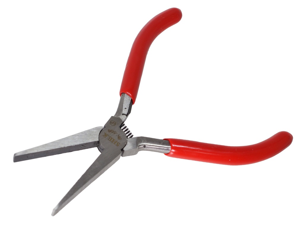 Mini Alicate de Punta Plana SHE.K, Material Acero N° 55, longitud: 125 mm