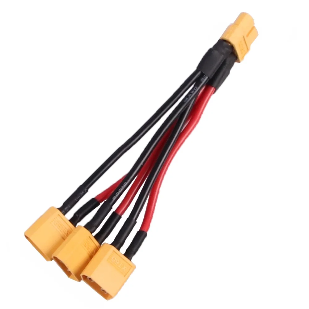 Conector XT60 Hembra/Macho – Cable Divisor 1 x 3 para Baterias 