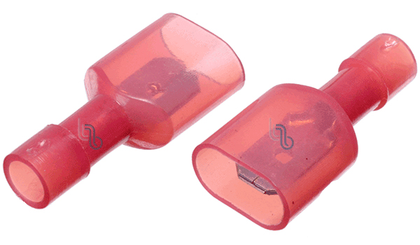 TERMINAL MACHO TIPO UÑA AISLADO NYLON AWG 22-16