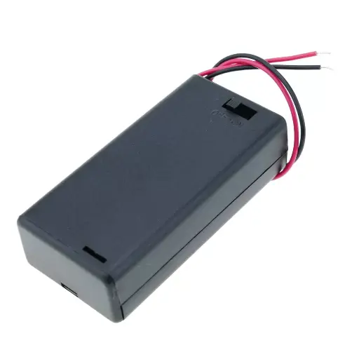 [NB-2AA PLUS     ] PORTAPILA DE 2 PILAS AA CUBIERTO + SWITCH         