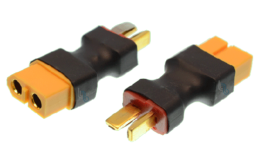[XT60-TR] Adaptador conector T Macho p./baterías LIPO