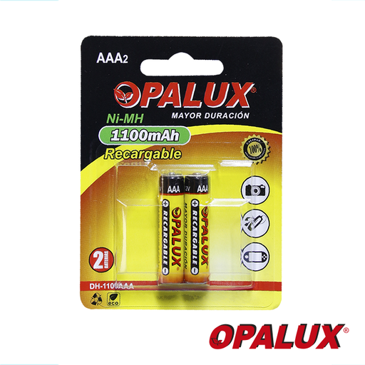 [DH-1100AAA] Batería Recargable AAA 1100MAH 1.2V OPALUX