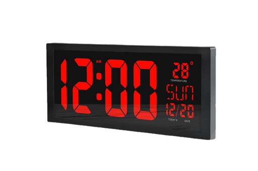 [HB3819SM] Reloj con Fecha y Temperatura 38X19cm