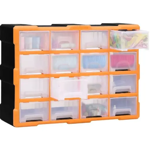 [GAB-16G] Organizador Termoplástico 16 Gavetas Grandes Horizontal