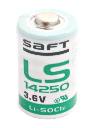 [LS14250] Bateria de Litio de 3.6V 1200mAh 1/2AA Francia SAFT