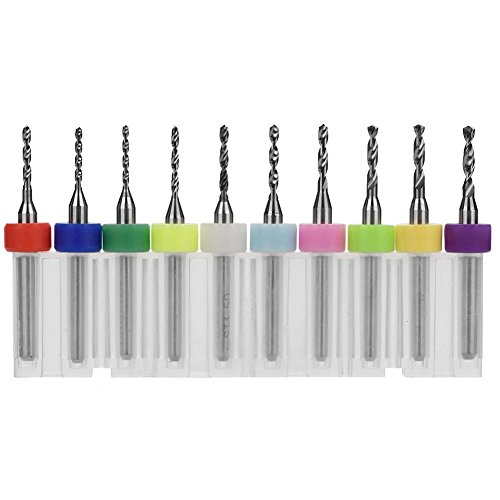 [BRK-KIT1] Juego de10 Brocas de Carburo para PCB 0,3mm a 1.2mm 