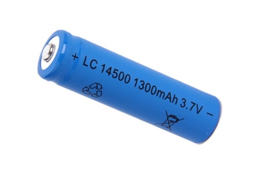 [BRC14500] Bateria 14500 de Li-Ion 3.7V 1300mAH 50x14mm T0.5A