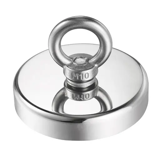 [MAG-42G] Iman de Neodimio de 42mm de Diametro NdFeB con Gancho Max. Fuerza vertical 68kg