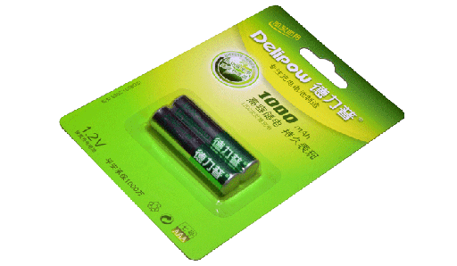 [DLP1V2-1000AAA] Pack de 2 Baterias Recargables AAA Ni-MH 1.2V 1000mAH ¨Delipow¨
