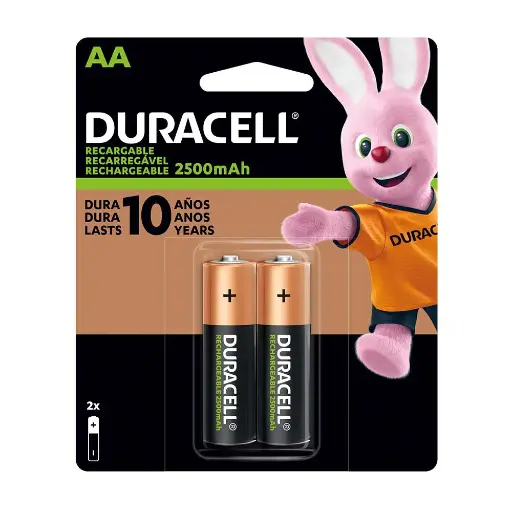 [DX1500X2] Pila Recargable AA x2 Duracell