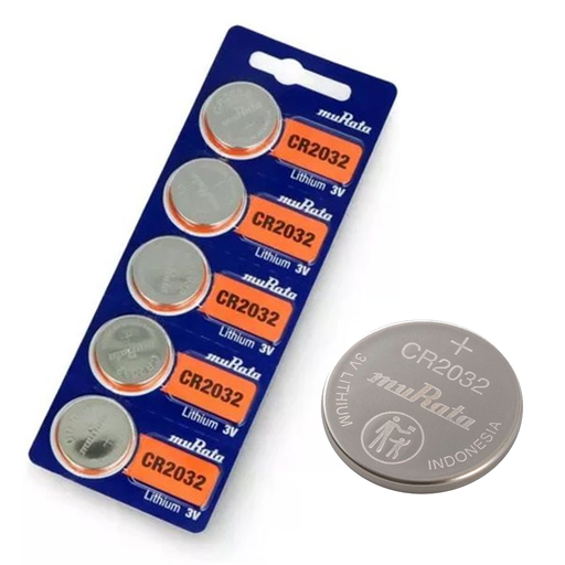 [CR2032-MUR-B] Bateria de Litio Boton 3V. CR2032 x 5 Pilas MURATA