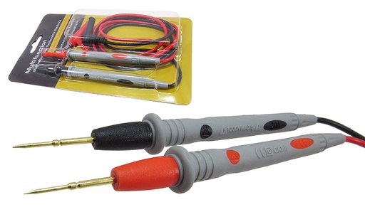 [JSB-720] Puntas de Prueba para Multímetro de 20AMP Cat.III CE Par Rojo y Negro en Blister