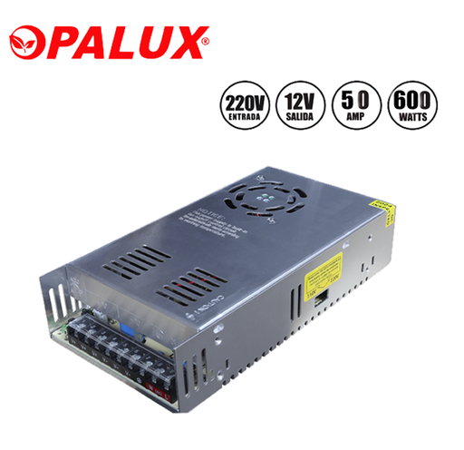 [OP-F12V50A-600W] Fuente Switching 600W/12V 50A "OPALUX" Ip20 Al C/Ventilador