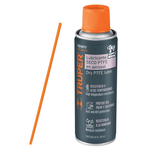 [WT-240TE] Lubricante Seco Anticorrosivo en Aerosol de 240 ml, TRUPER 101977