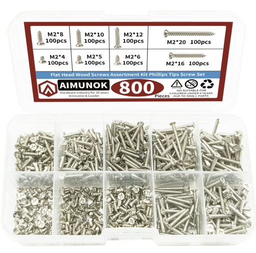 [TOR-M2-A] Kit Surtido de Tornillos Autorroscantes M2 800 Uds