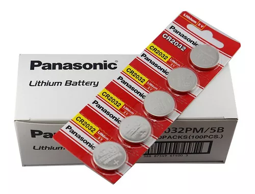 [CR2032PANA-CJ] Bateria de Litio Boton 3V. CR2032 Caja x 100 PANASONIC 