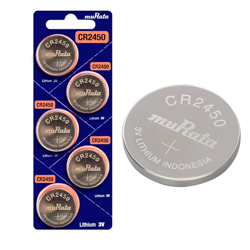 [CR2450MUR-B] Bateria de Litio Boton 3V. CR2450 x 5 Pilas MURATA