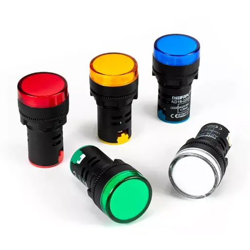 [AD22-220R] Indicador Luminoso de LEDS para Panel 220VAC 20mA Rojo