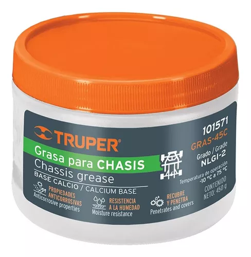 [GRAS-45C] Grasa Lubricante para Chasis, Base Calcio, 450 gr, Truper 101571