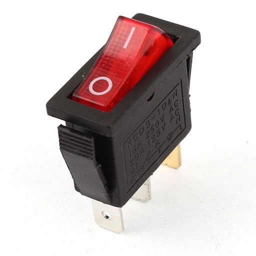 [KCD3] SWITCH CON NEON ROJO 220V 15A 250VAC