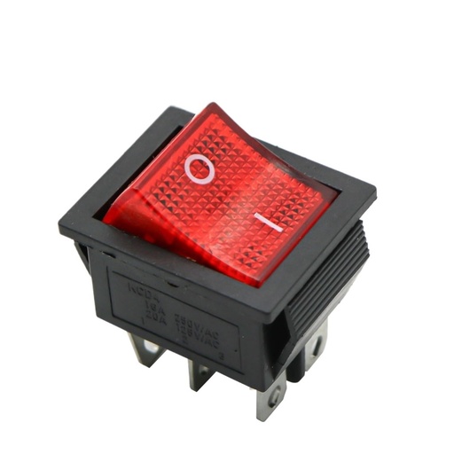 [KCD4-S              ] SWITCH CON NEON  ROJO  250V 16A 6PIN 25X30        