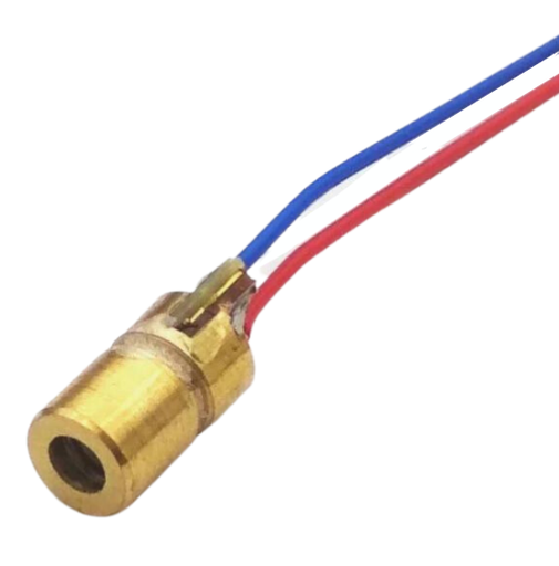 [LL3RCLDRV] Led Láser Rojo con Base 3-5 Voltios  (20 mA  a  60 mA)